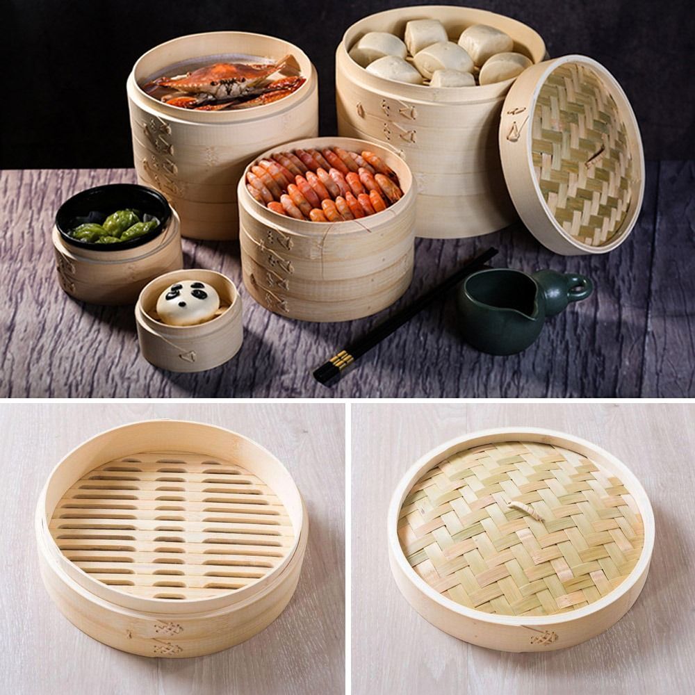 Bao Steamer Bamboo - Cuiseur vapeur chinois en bambou avec