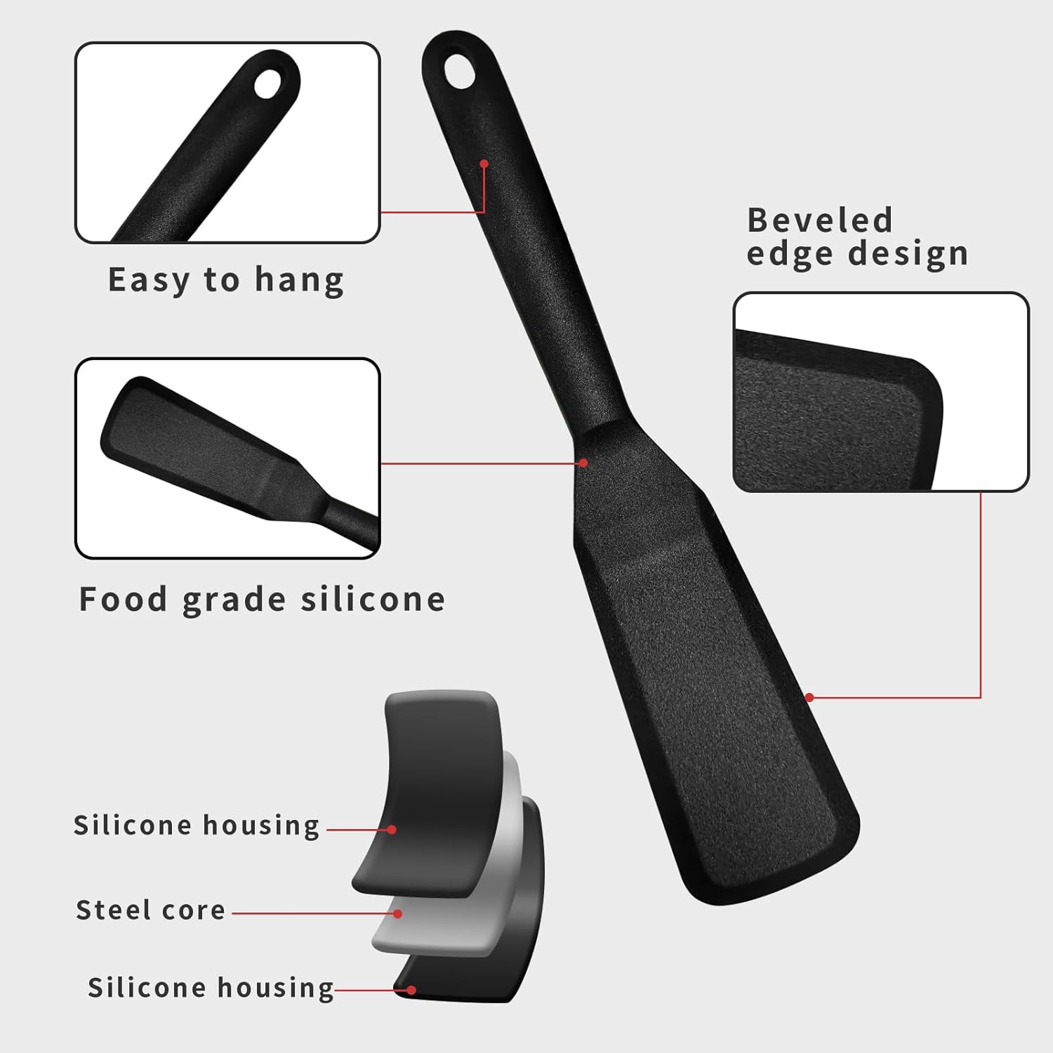 Spatule fine en Silicone de qu - Okonomiyaki Spatula avis et prix
